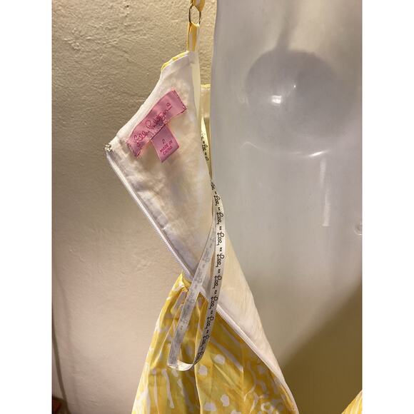 Lilly Pulitzer NWOT Christine Yellow Sunglow Sweetheart Print Mini Dress 2 S - Picture 6 of 7
